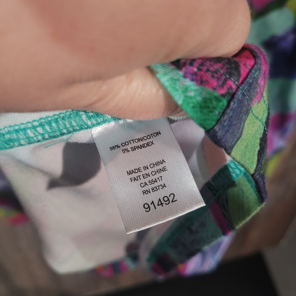 Claire Desjardins Activewear Full Zip Hoodie Tunic XL Art to Wear Colorful - Picture 12 of 13